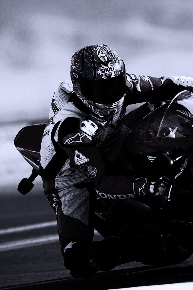 Мотоциклист на Хонде обои