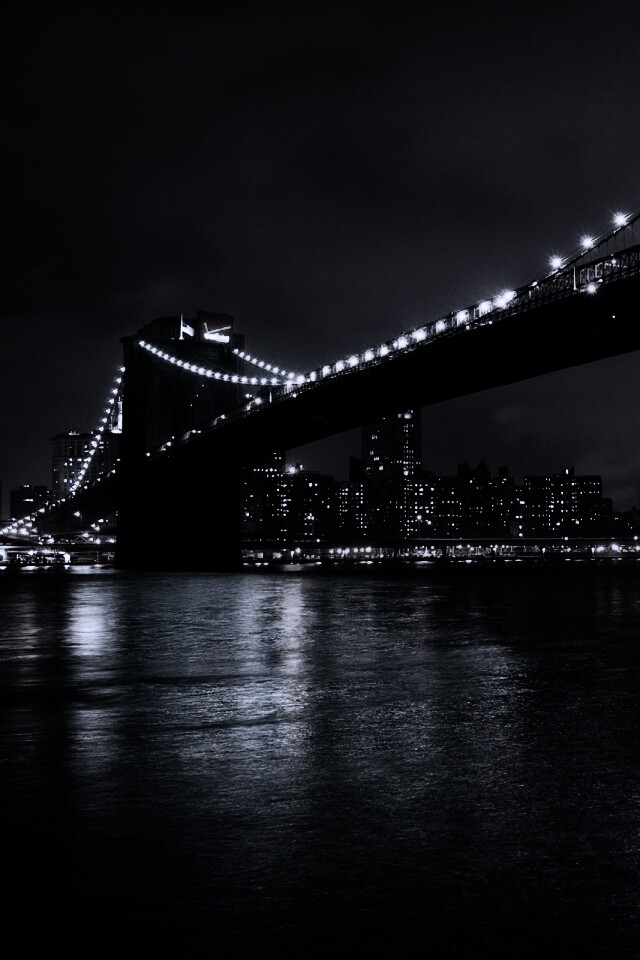 Мост в огнях обои