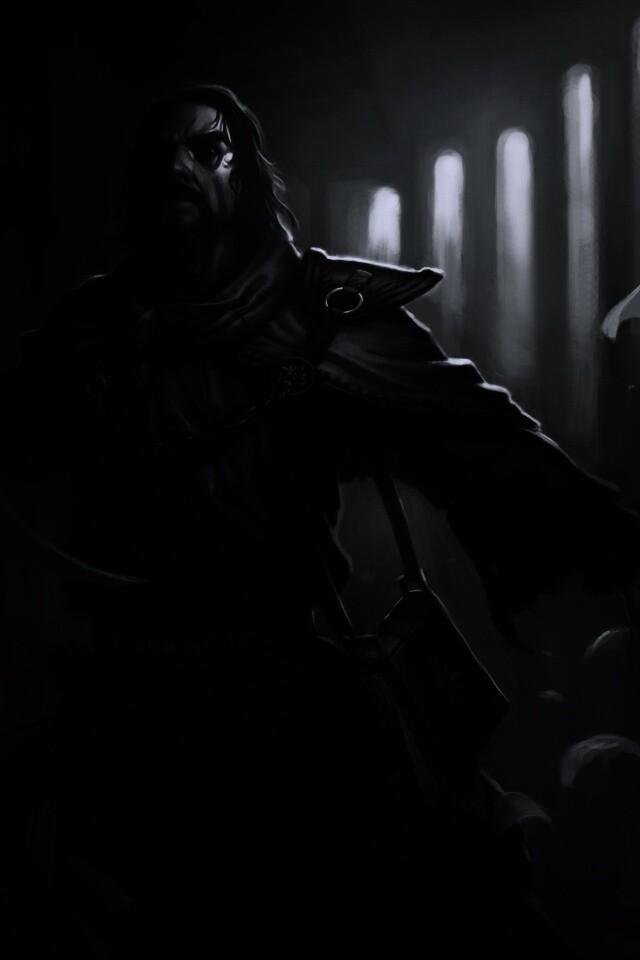 Маг в библиотеке обои