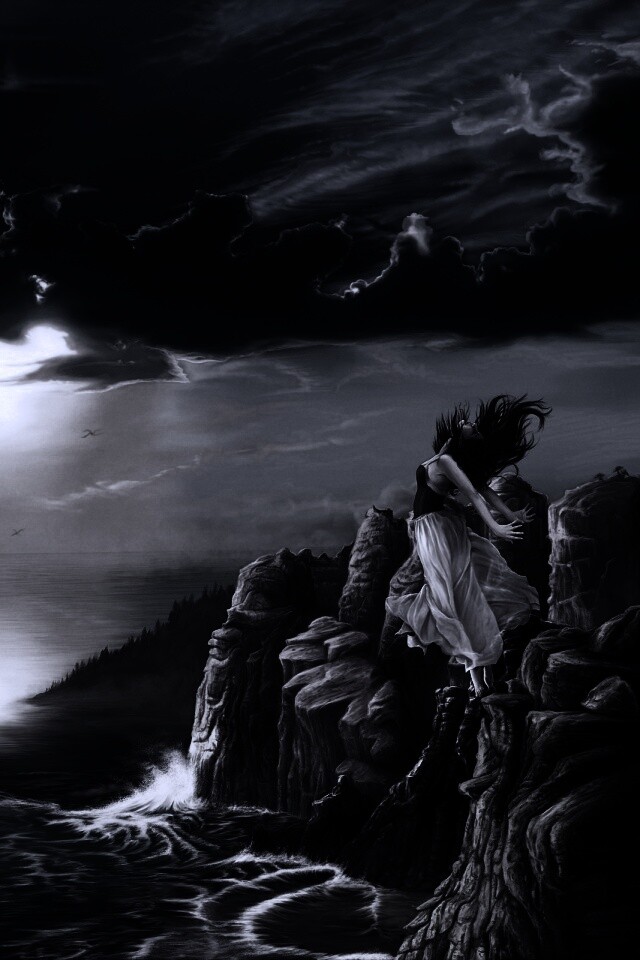 Прыжок с обрыва обои