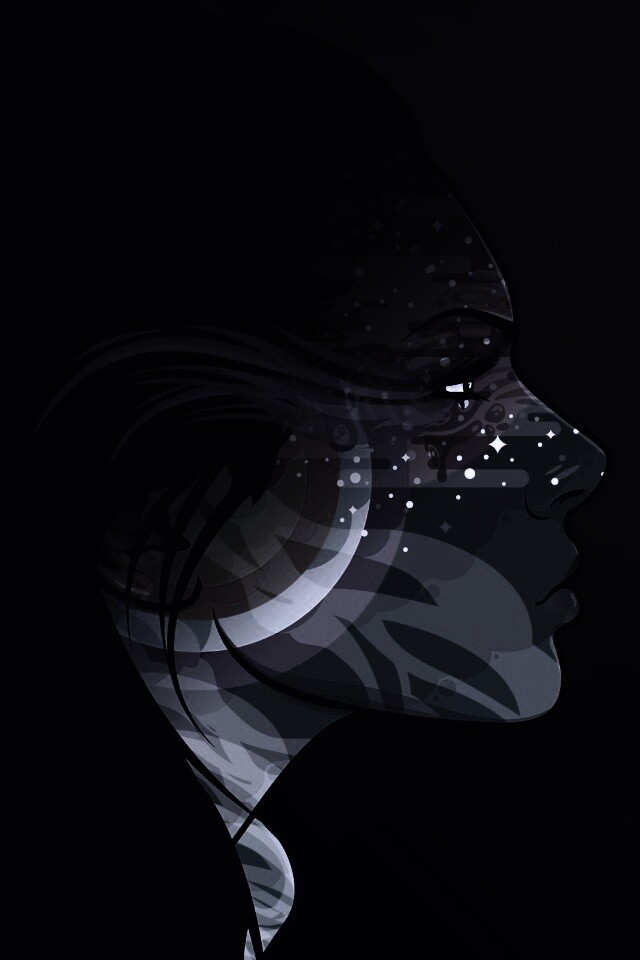 Профиль девушки обои