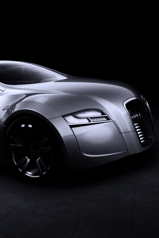 Серебристый концепт ауди обои