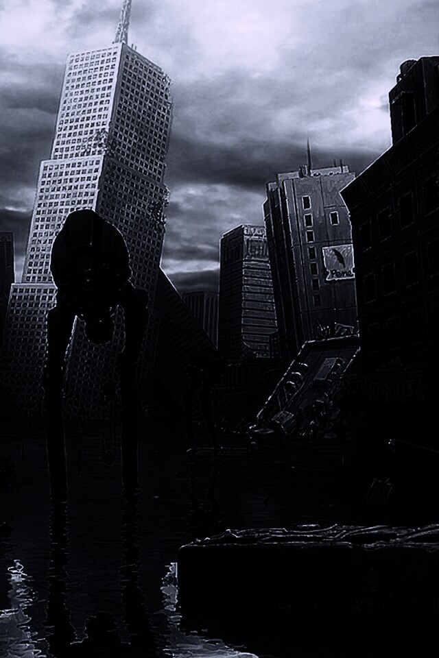 Постапокалиптический город обои