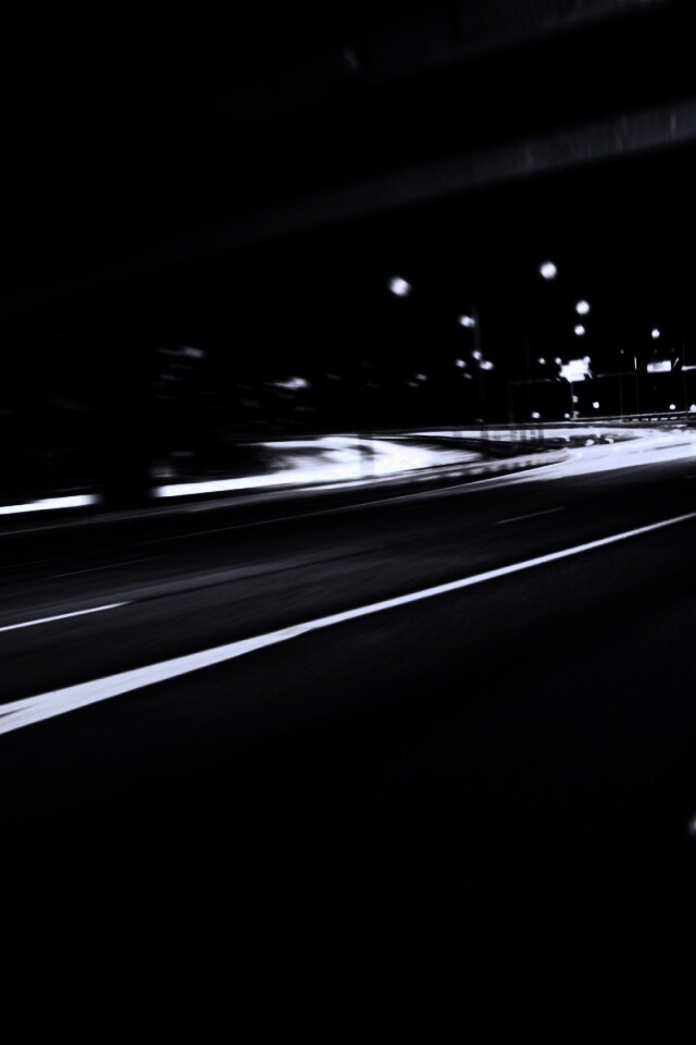 Дорога в ночном городе обои