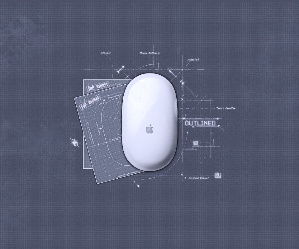 Чертеж яблочной мышки обои