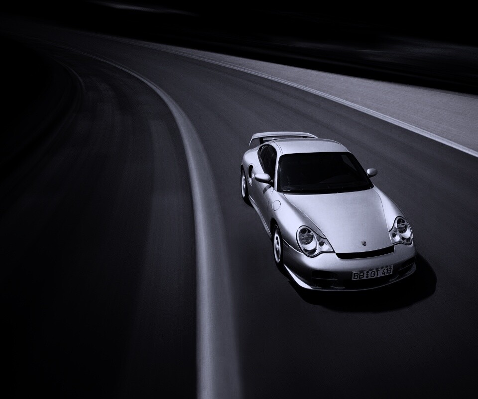 Порше на треке обои