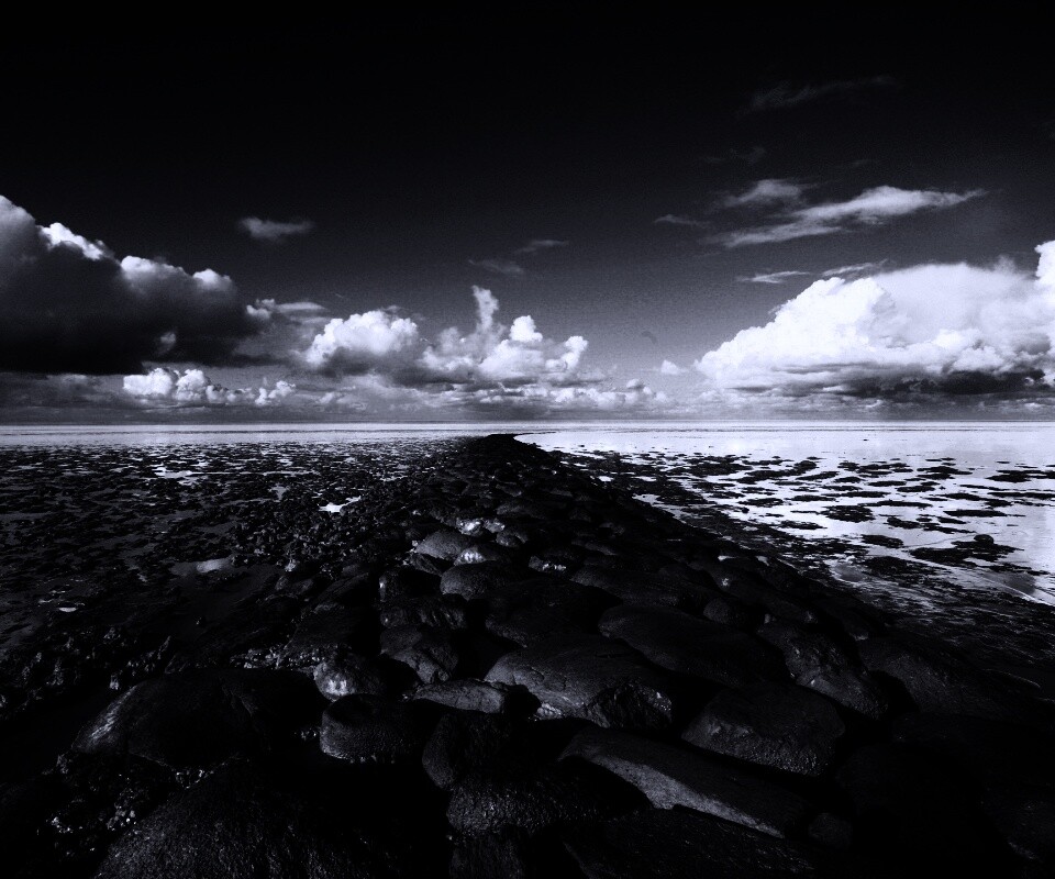 Каменистая отмель обои