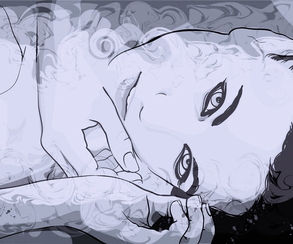 Рисунок девушки обои