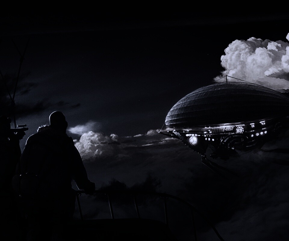 Инопланетный дирижабль обои