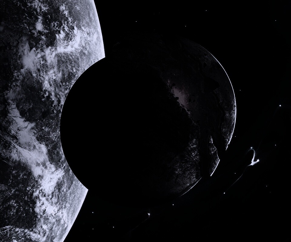 Спутник раскалывается пополам обои