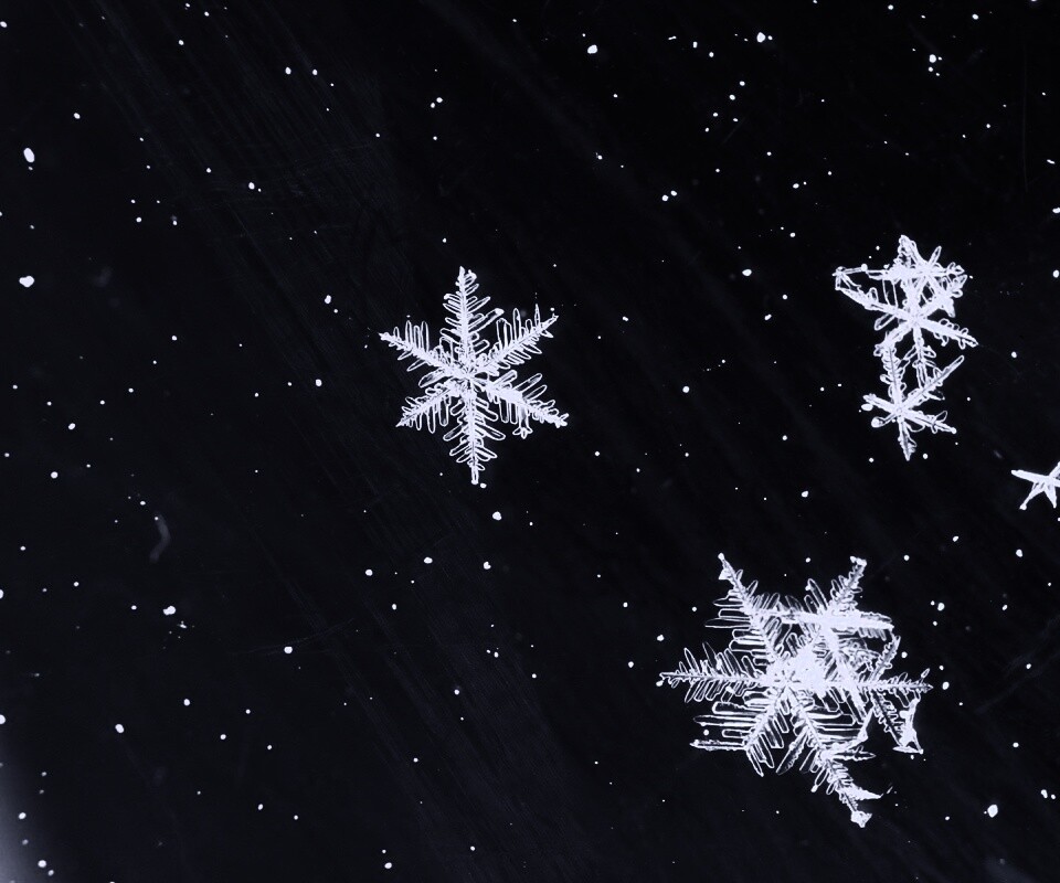 Снежинки обои