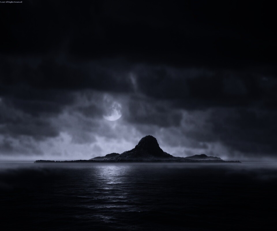 Ночной остров обои