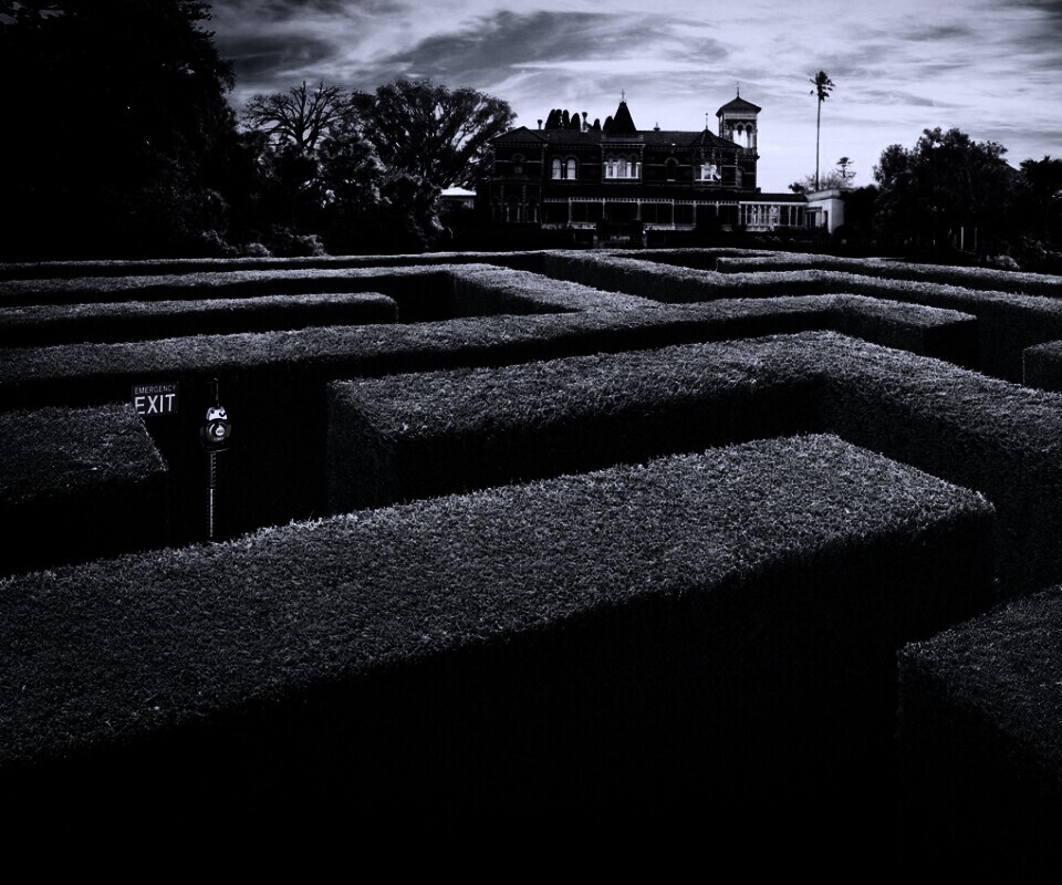 Аварийный выход из лабиринта, газонокосилки обои