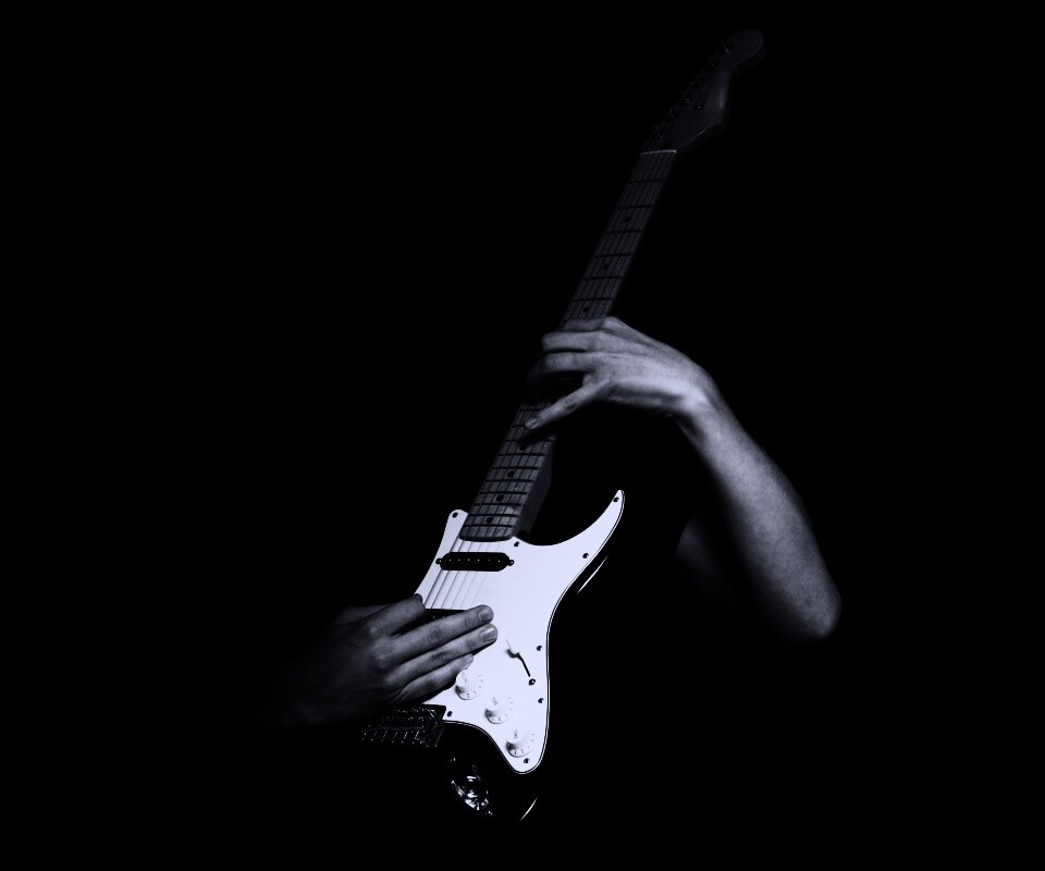 Игра на электрогитаре обои