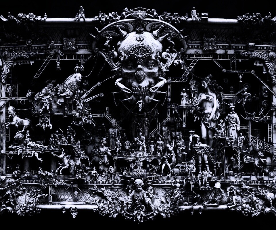 Адская скульптура обои