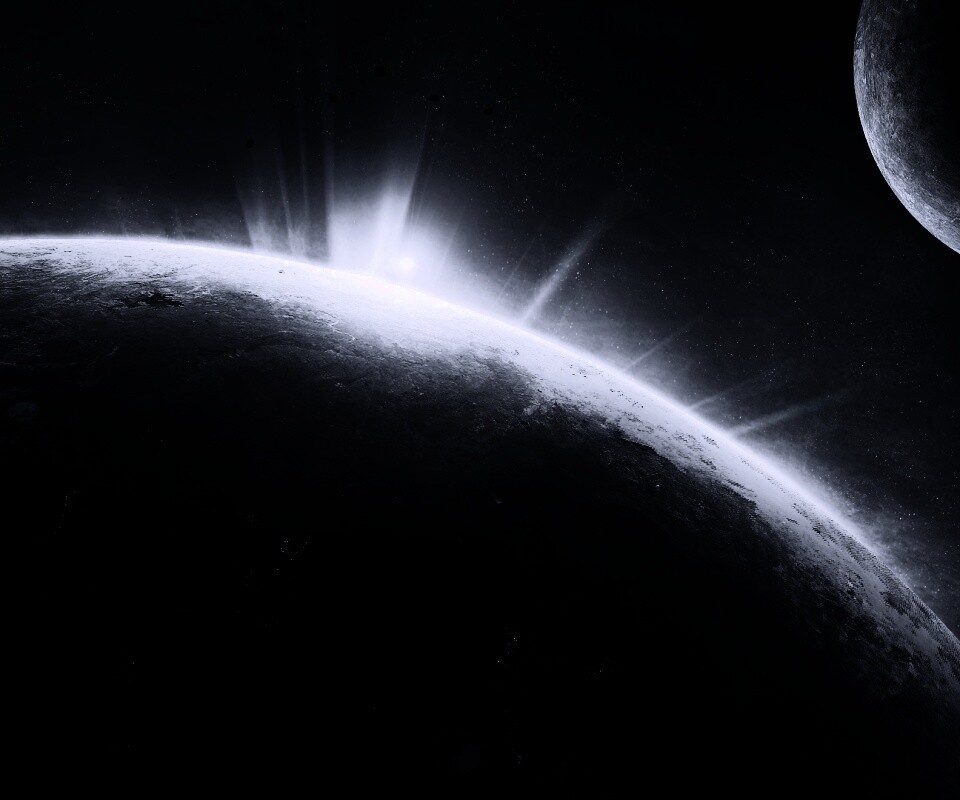 Восход над планетой обои