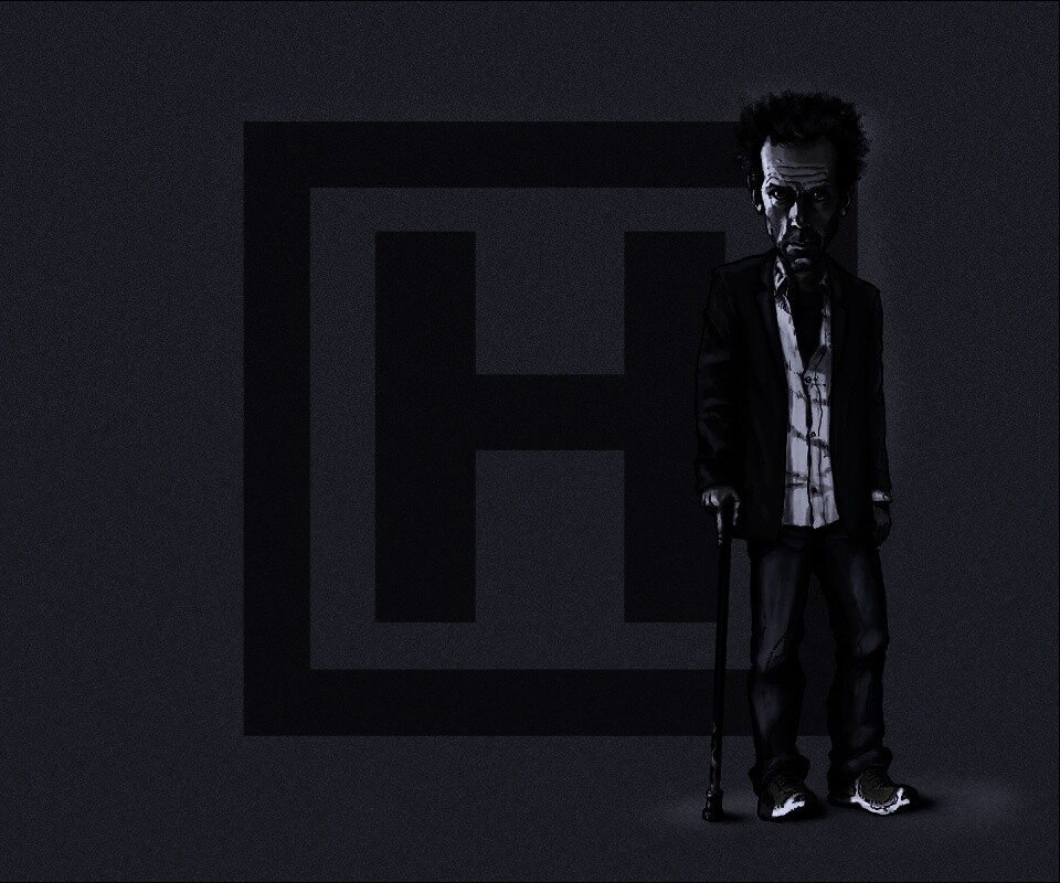 Шарж на доктора Хауса обои