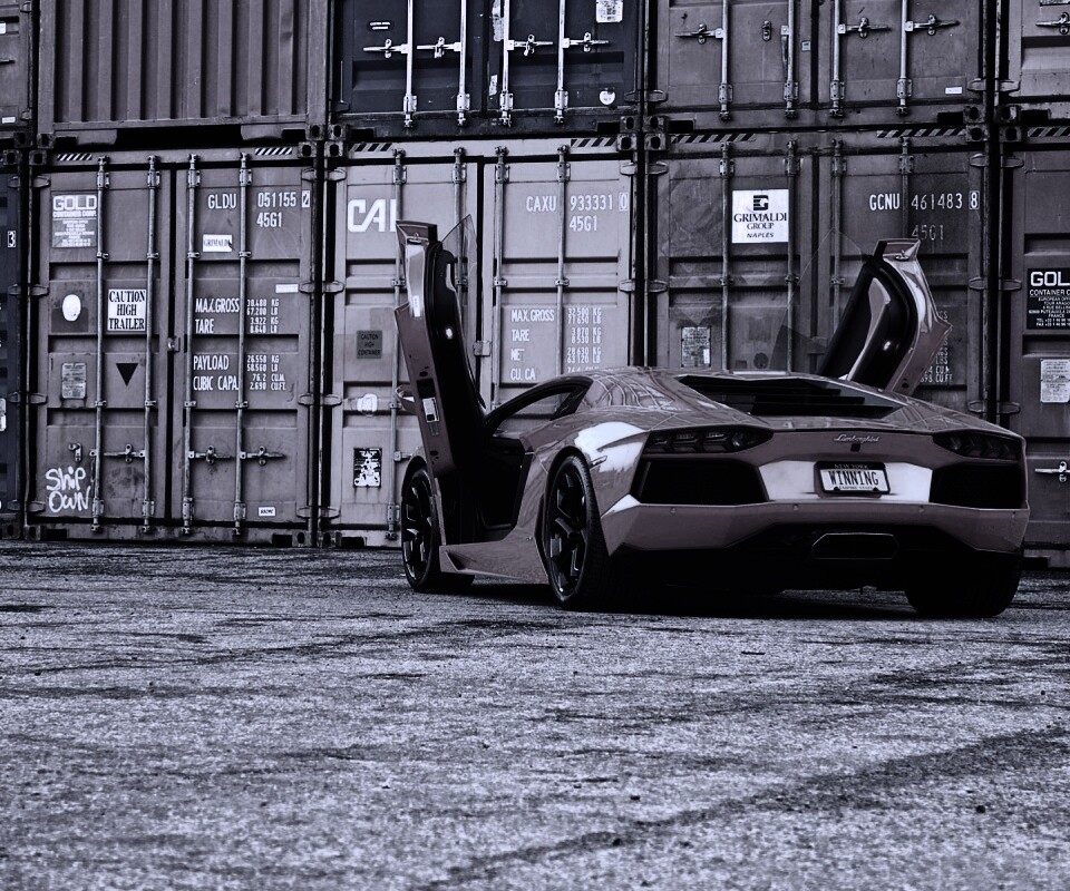 Оранжевый Авентадор обои