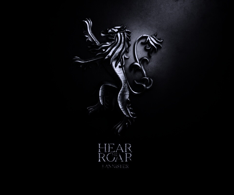 Металлический герб дома Ланнистеров обои