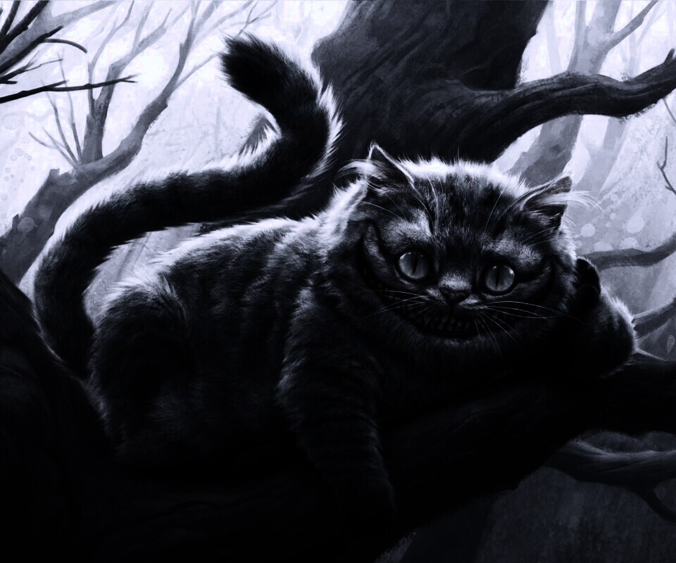 Чеширский кот обои