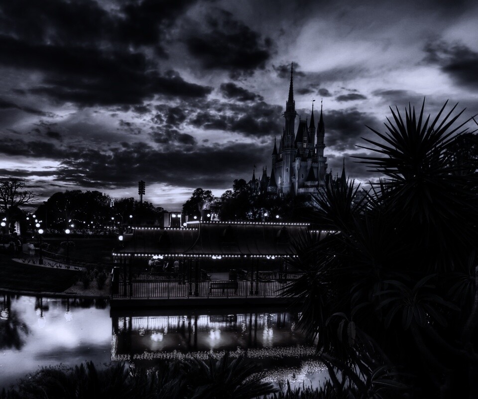 Диснеёленд вечером обои