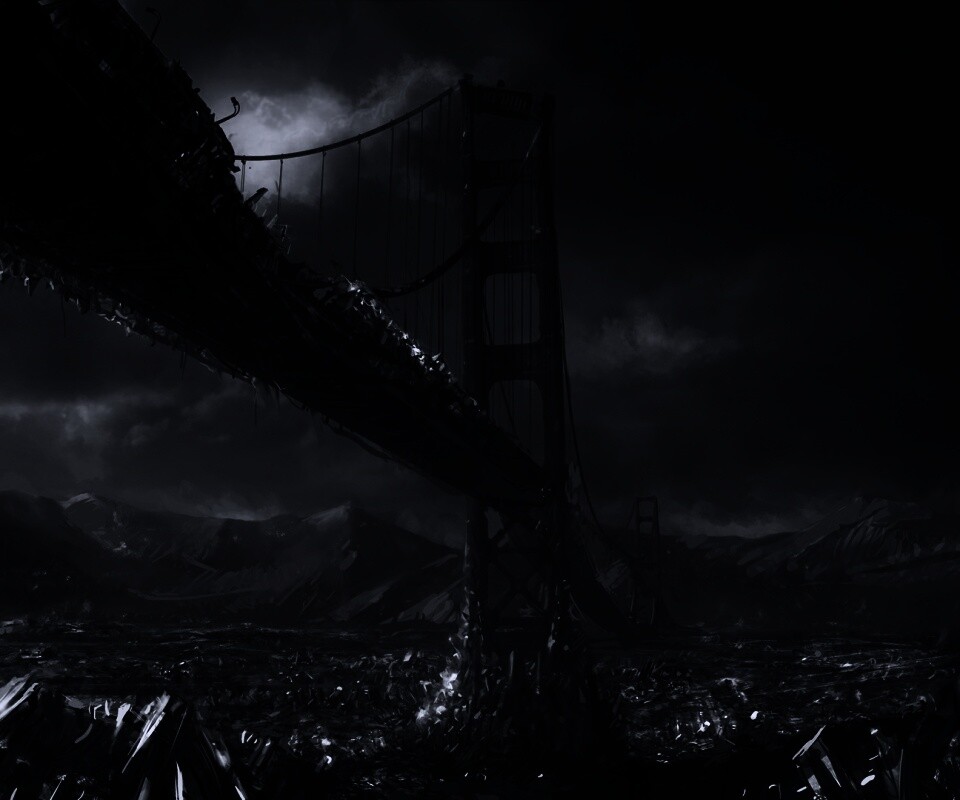 Постапокалиптические Золотые Ворота обои