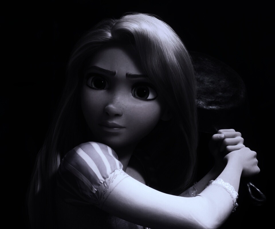 Рапунцель с сковородкой обои