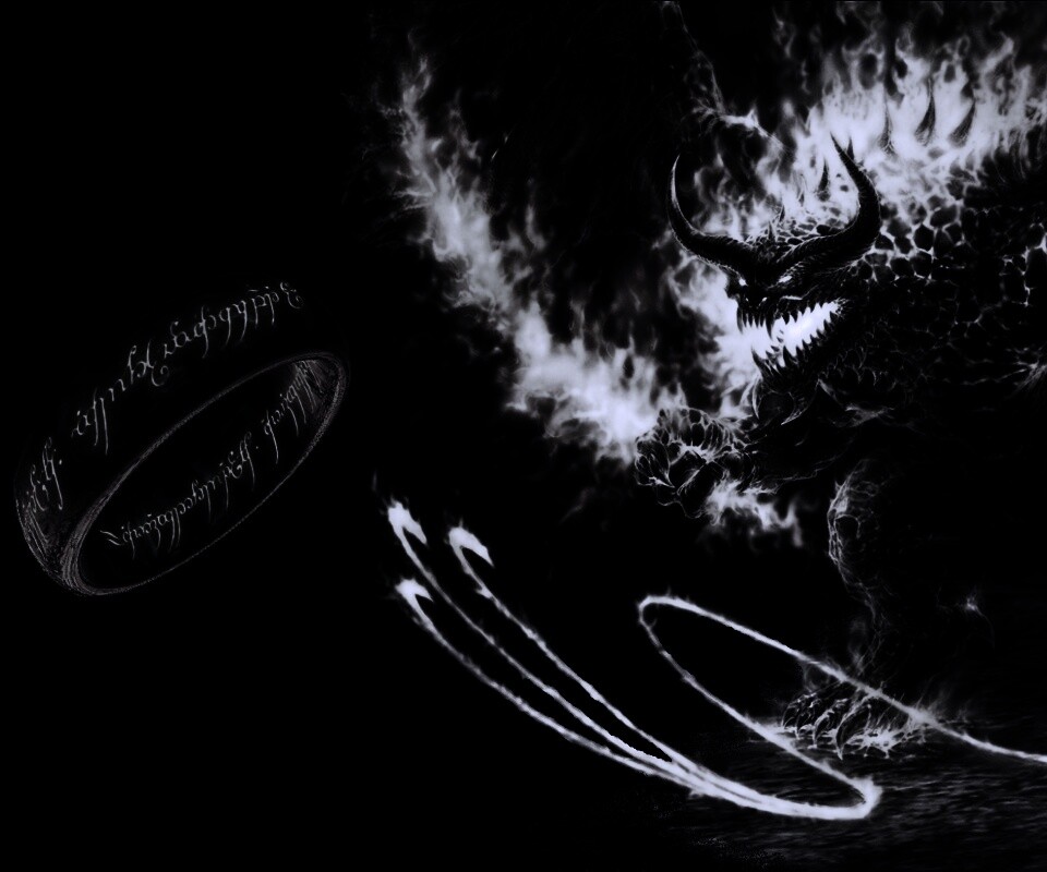 Балрог и Кольцо Всевластия обои