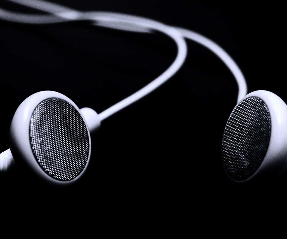 Белые наушники обои