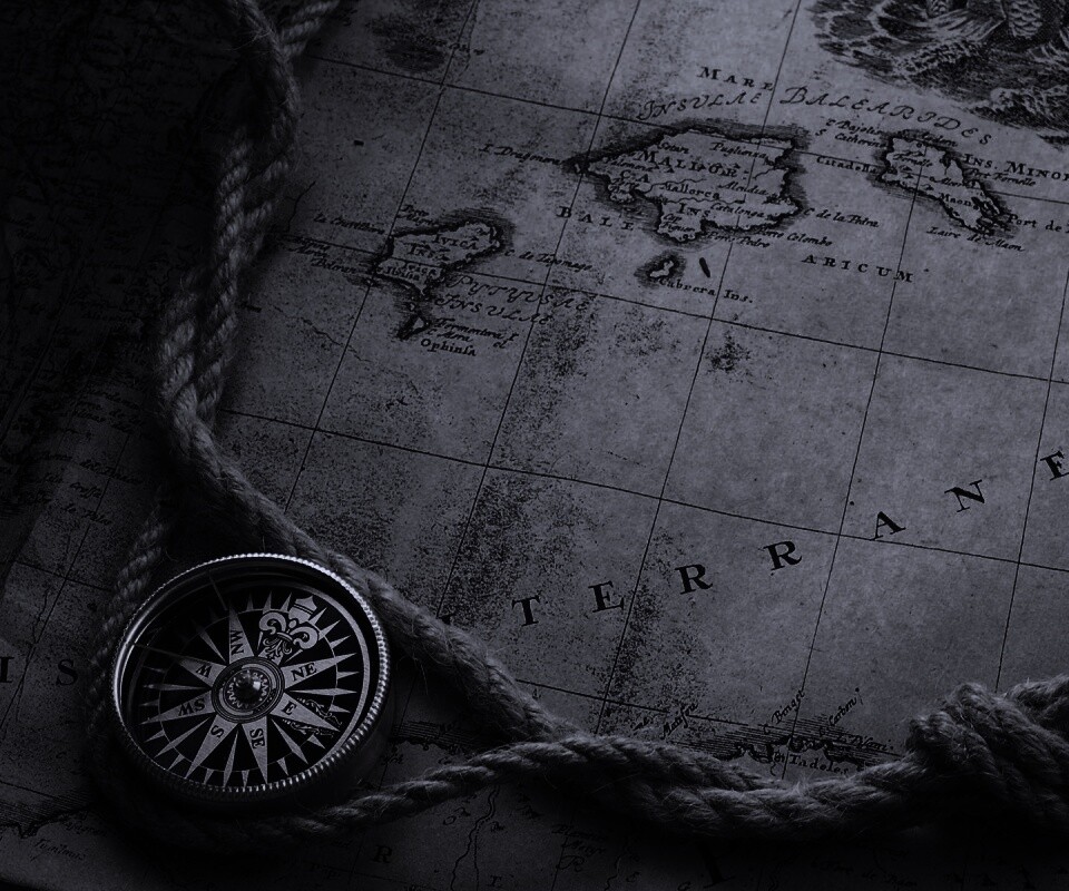 Старинная карта обои