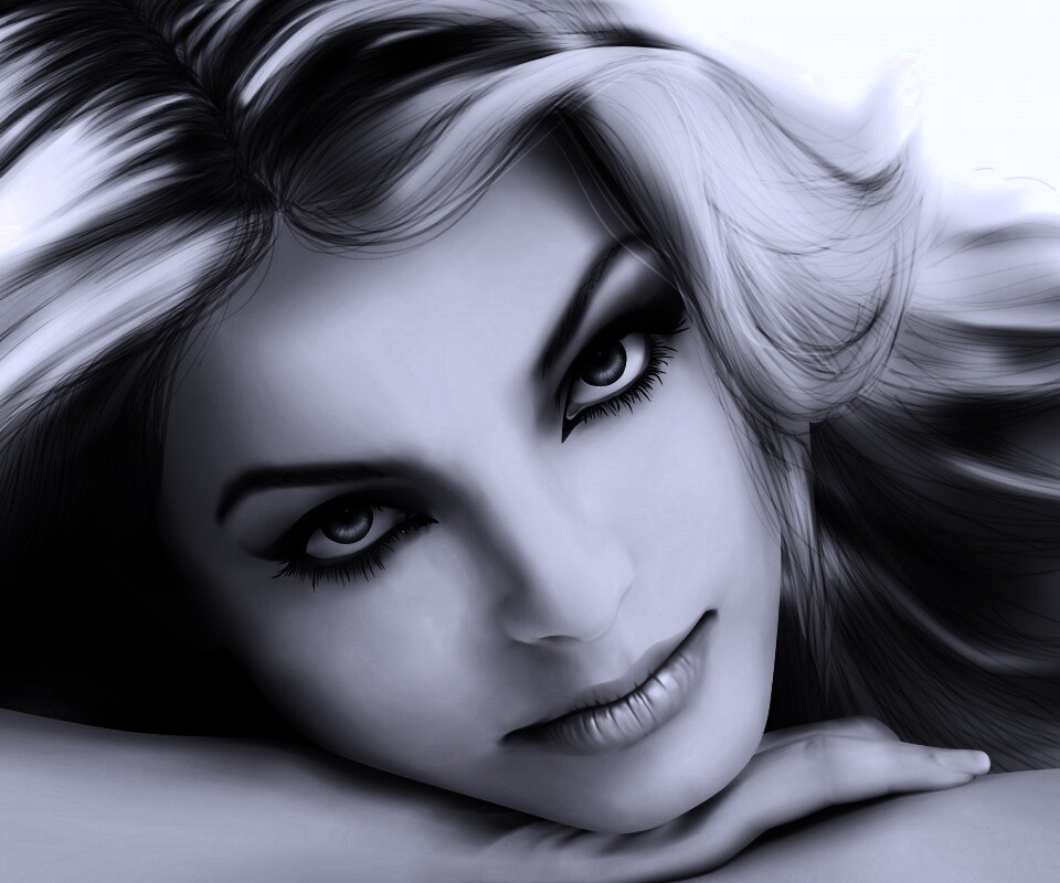 Девушка в векторе обои