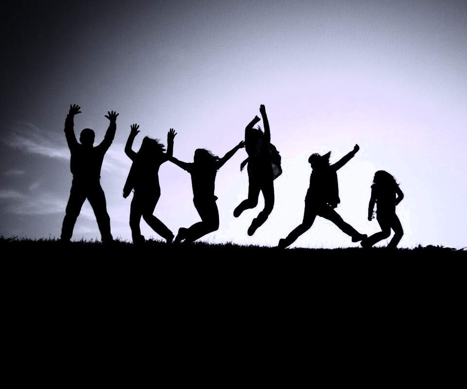 Силуэты людей обои