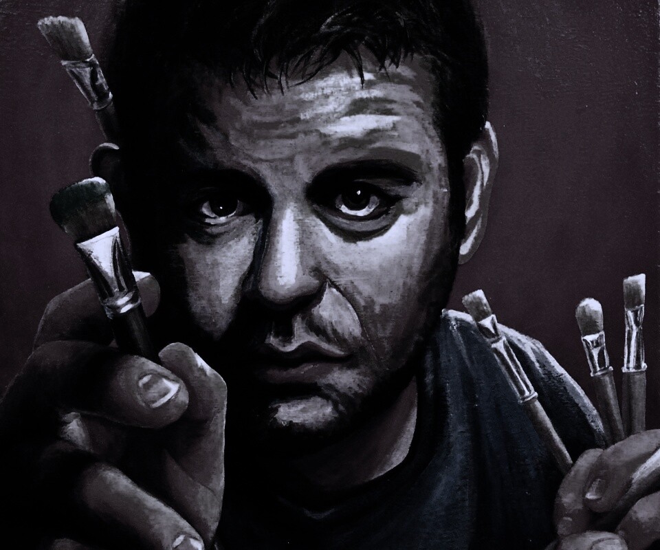 Нарисованный художник обои