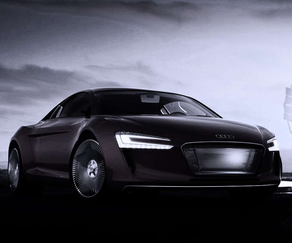 Красный автомобиль Audi обои