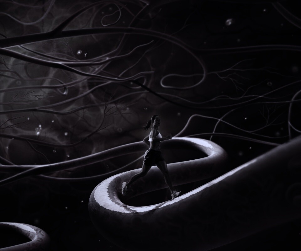 Бег крови обои