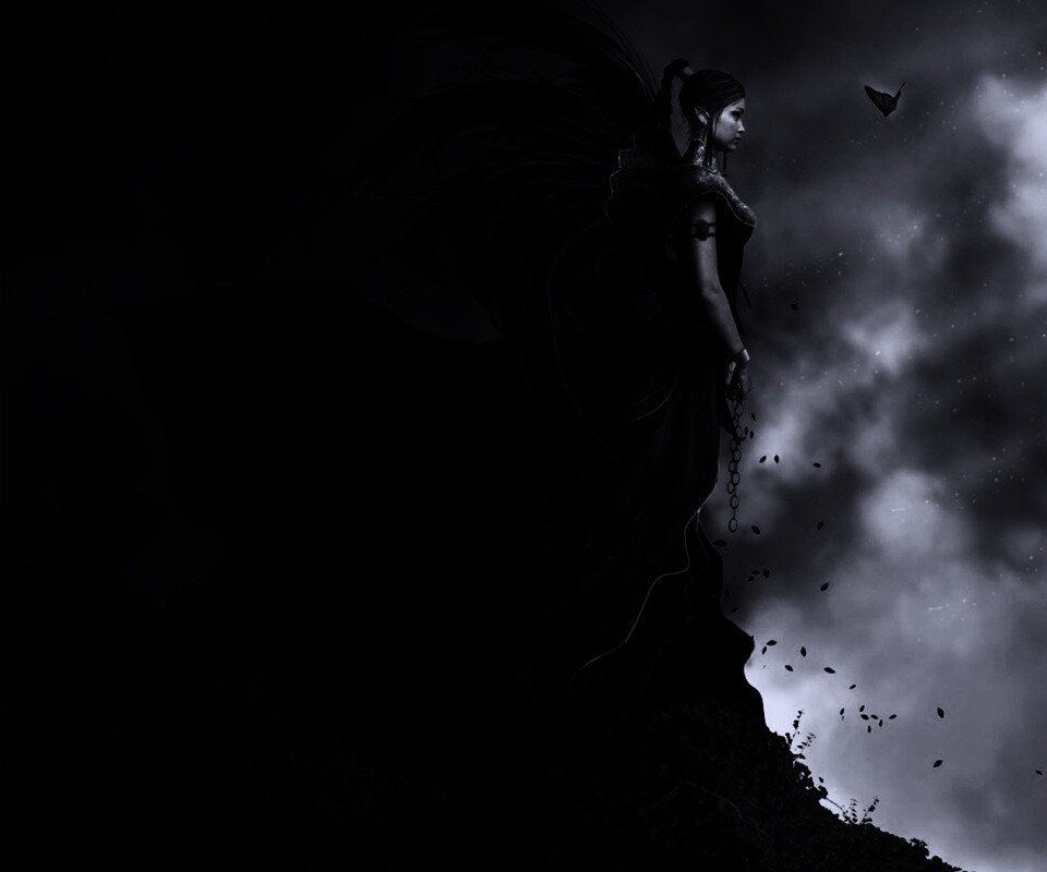 Девушка в тумане обои