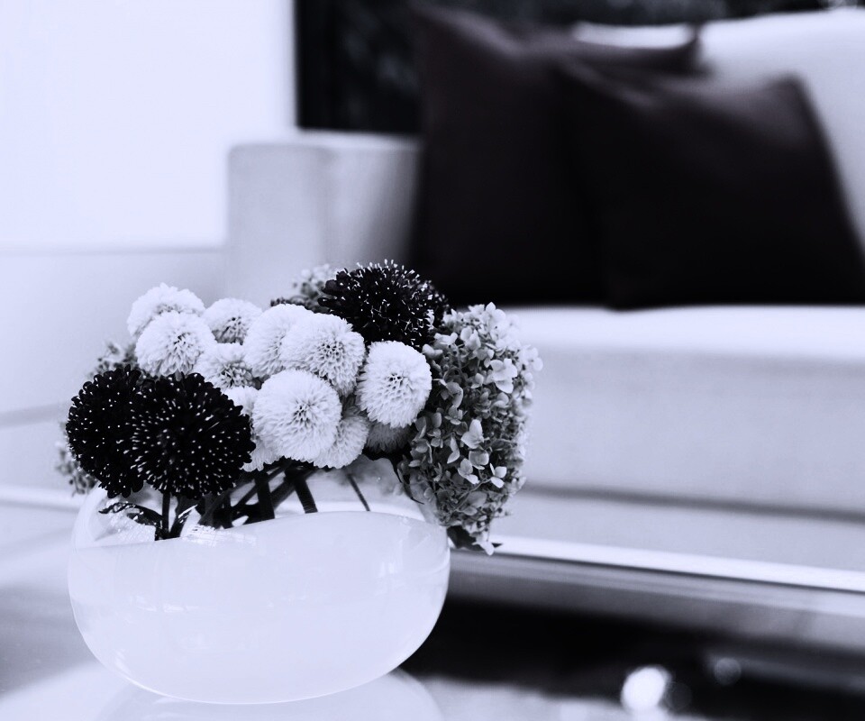 Цветы в белой вазе обои