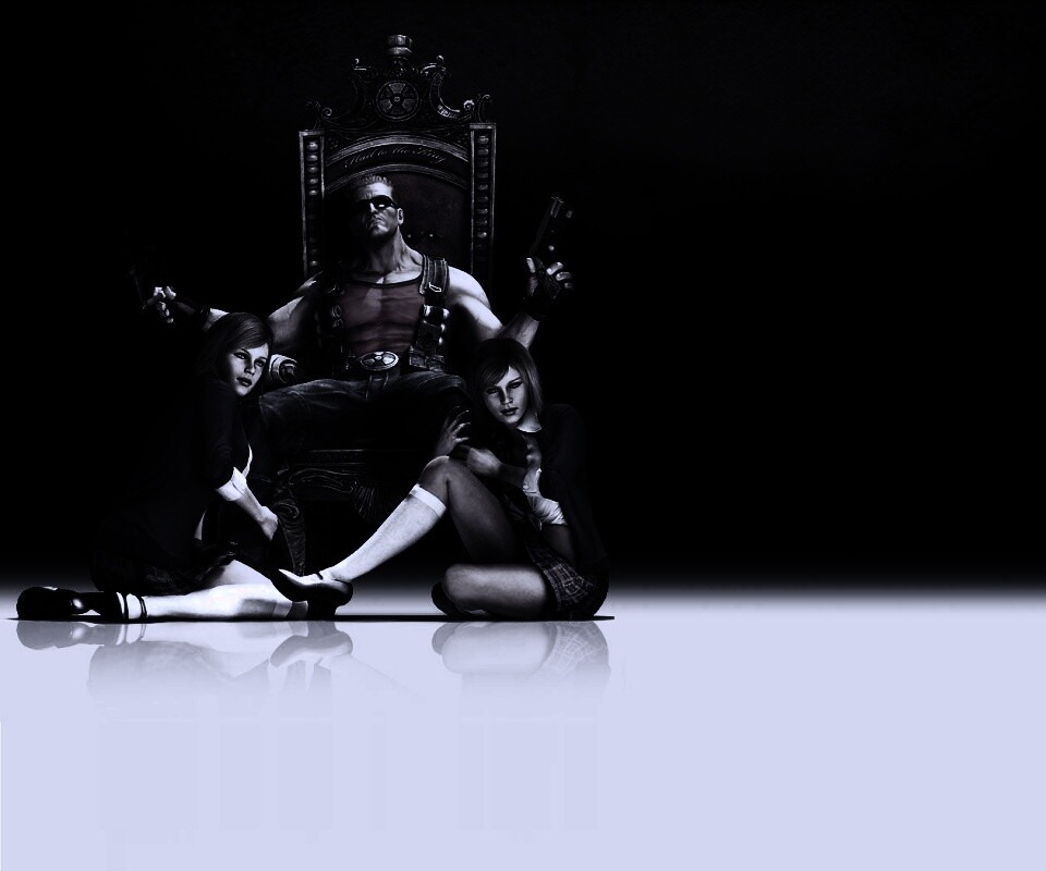 Duke Nukem на троне обои