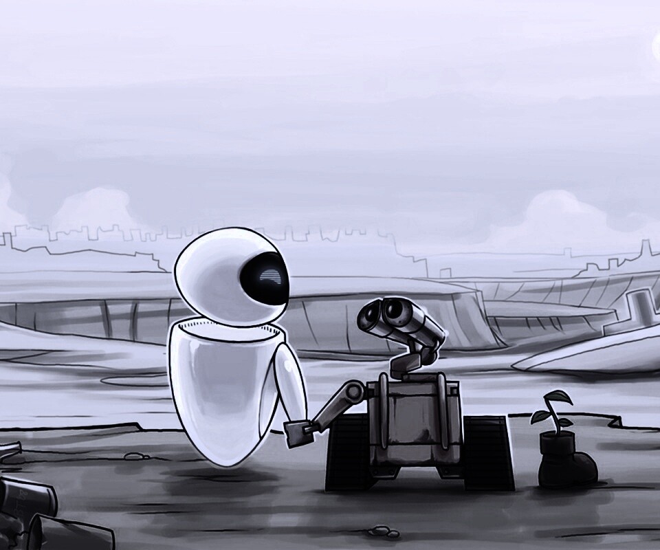 WALL-E и Ева обои