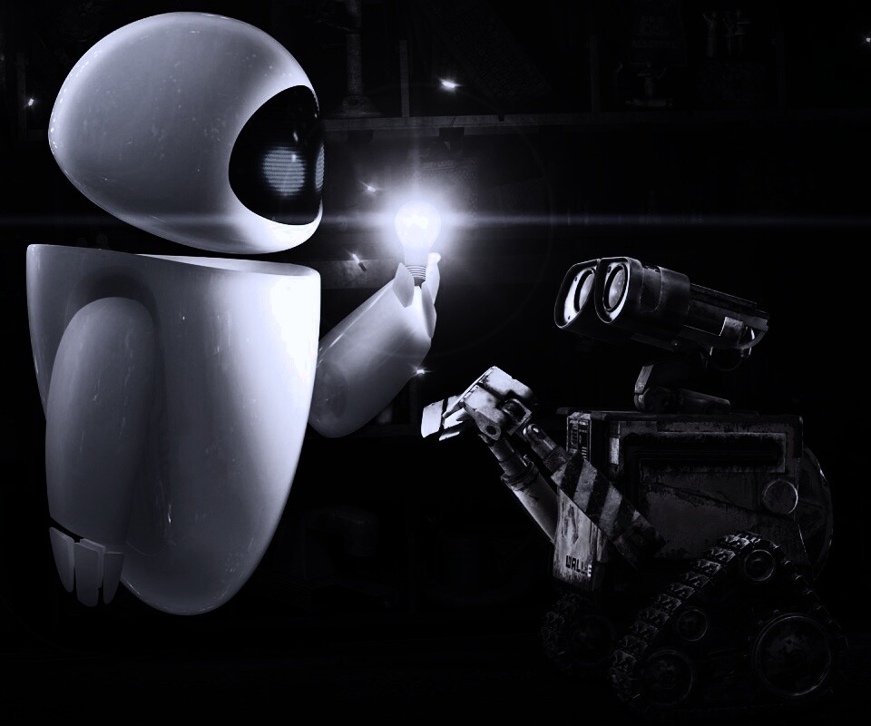 WALL-E и Ева обои