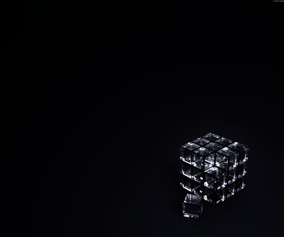 Стеклянный куб обои