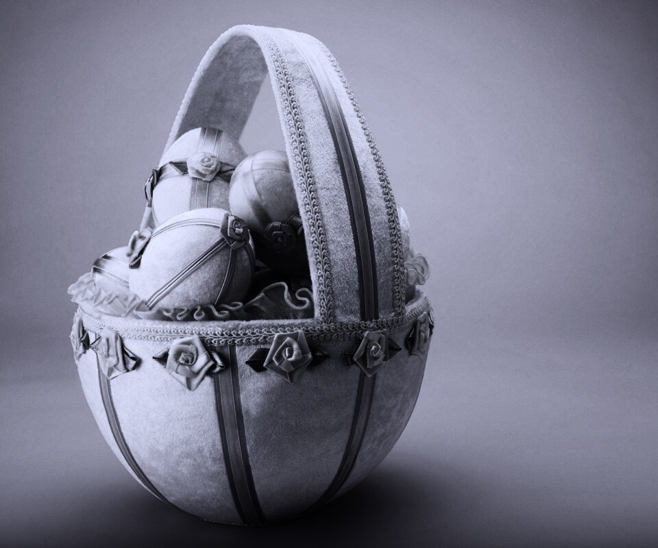 Пасхальная корзиночка обои