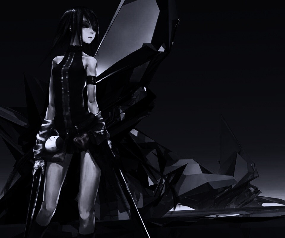 Девушка с двумя мечами обои