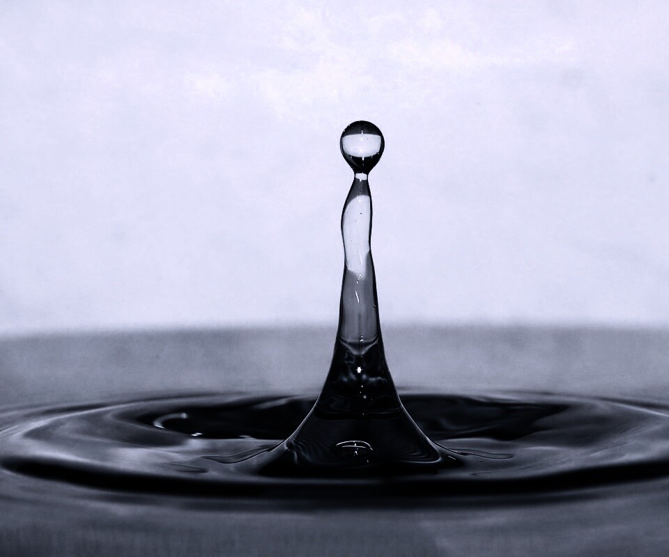 Падение капли обои