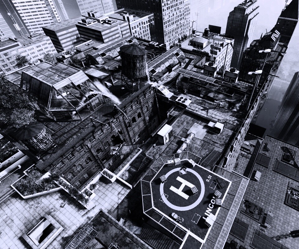 Вид сверху на карту уровня из Crysis 2 обои