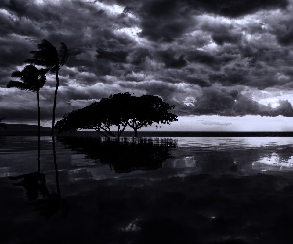 Восход над озером обои