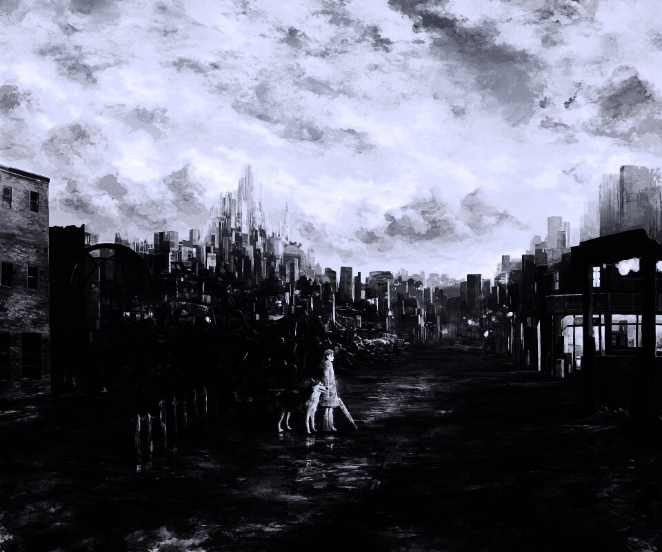 Девушка с собакой обои