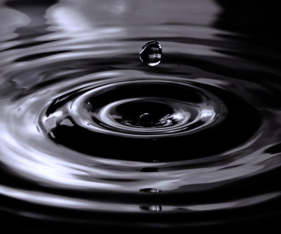 Капля падает в воду обои