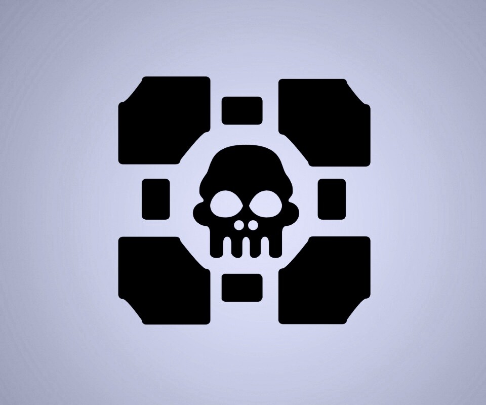 Куб с черепом обои