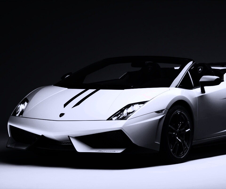 Белый Ламборджини Галлардо обои